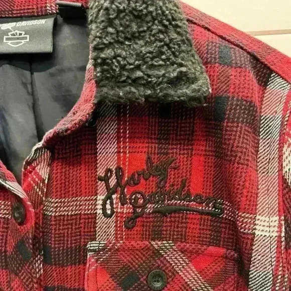 Harley-Davidson Heritage Silver Wing 'Shacket" (Shirt Jacket) Women’s Size M - Picture 3 of 12